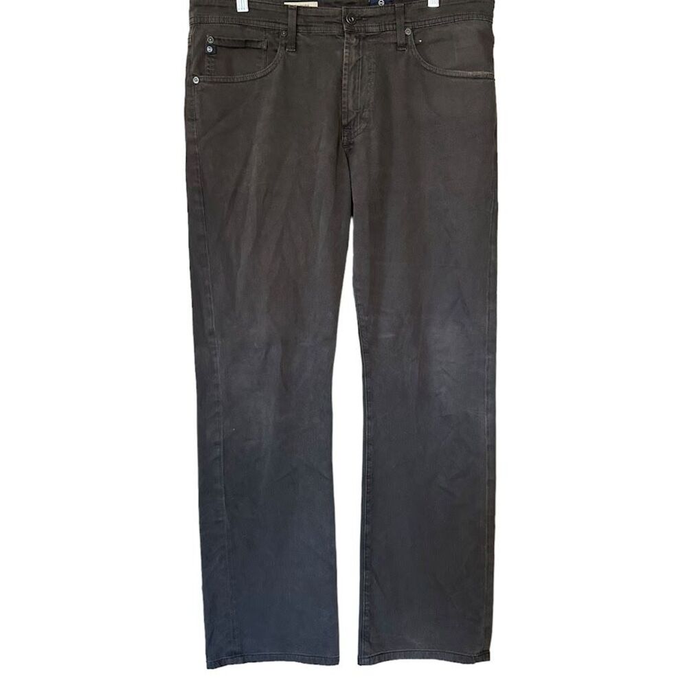 AG Adriano Goldschmied Dark Gray The Protege Straight Leg Chino Pants 34 x 32